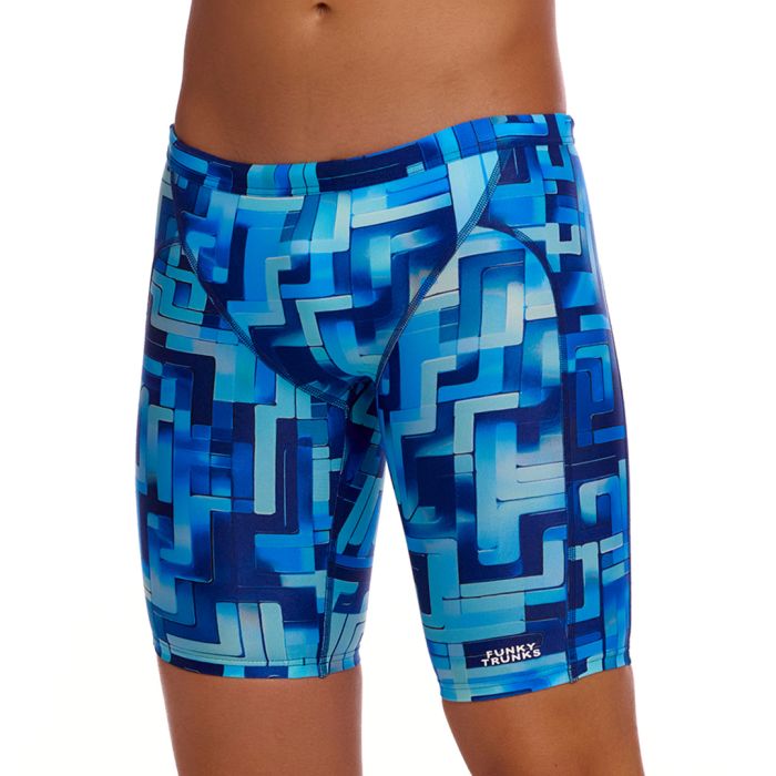 Funky Trunks Boys You Blued Training Jammers with chlorine-resistant ECO C-INFINITY fabric