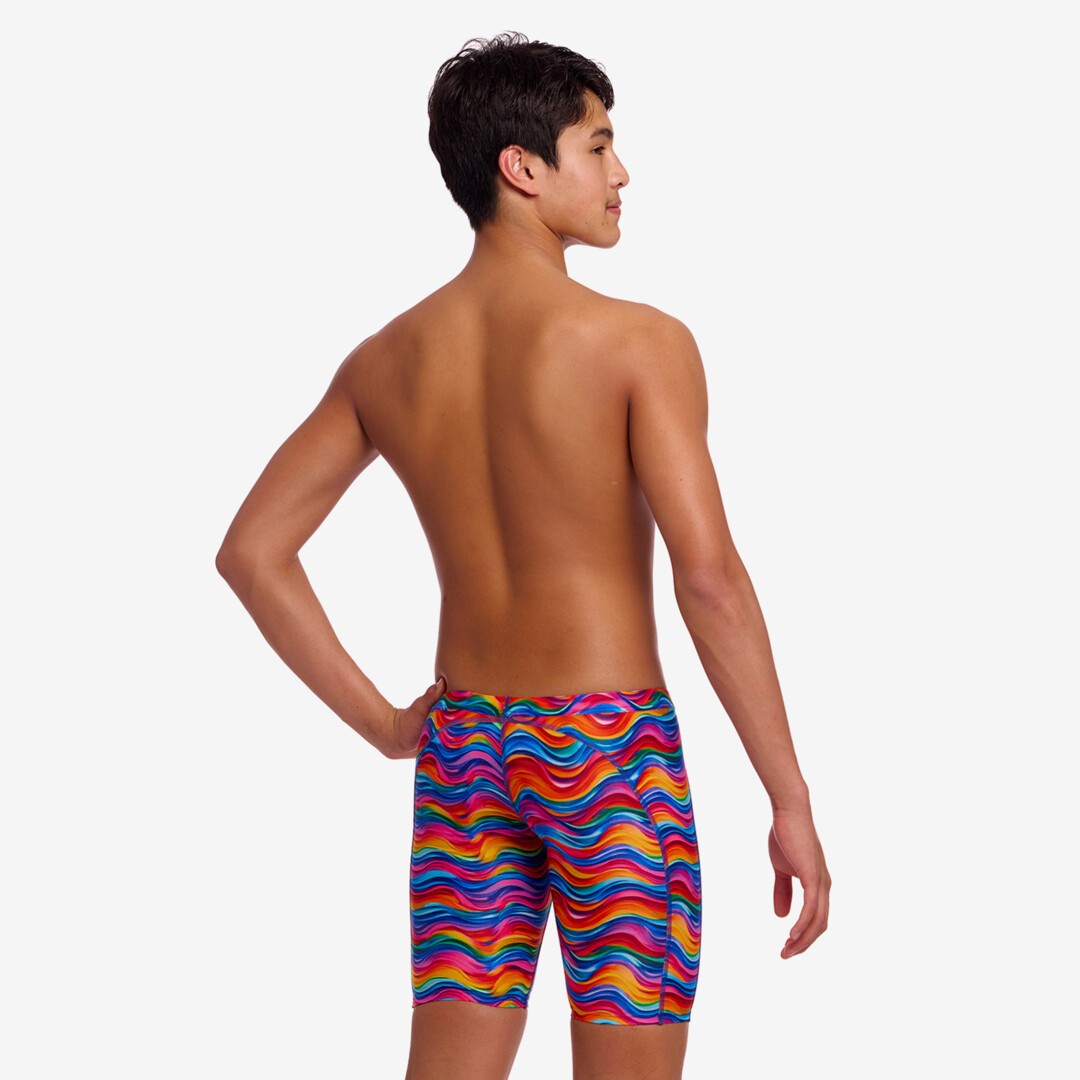Funky Trunks Boys Plastic Fantastic Training Jammers with chlorine-resistant ECO C-INFINITY fabric