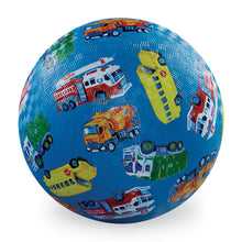 Crocodile Creek 7" Playground Ball - City Vehicles (Blue)