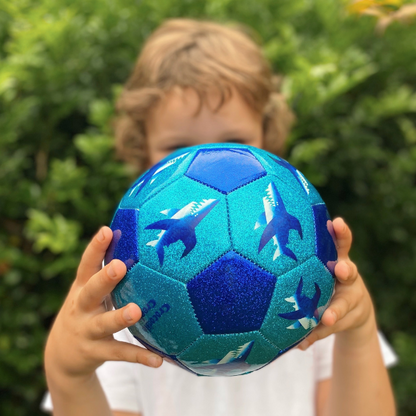 Crocodile Creek - Glitter Soccer Ball - Shark City (Size 3)