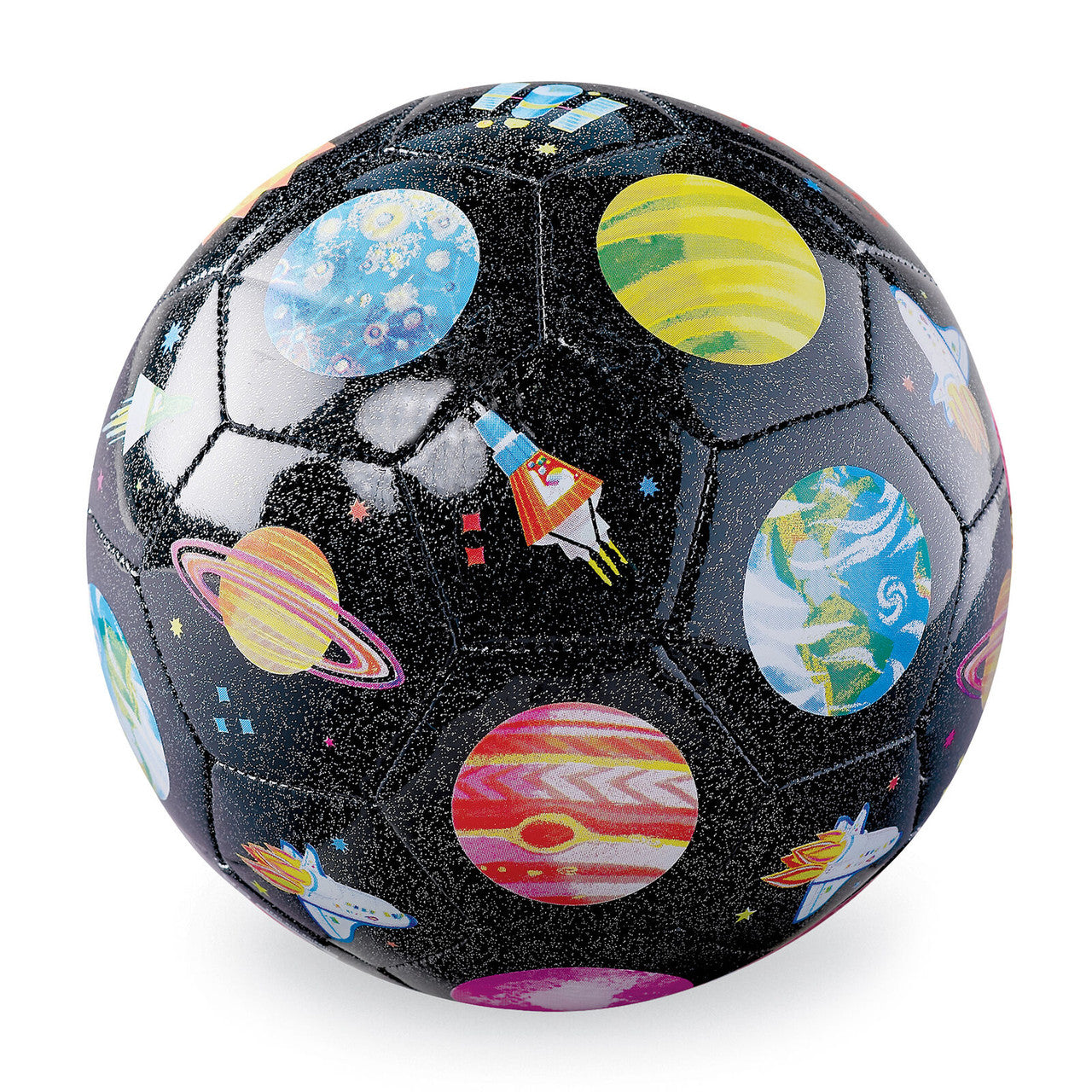 Crocodile Creek - Glitter Soccer Ball - Space Exploration (Size 3)