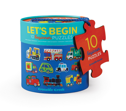 Crocodile Creek Let's Begin 2pc Puzzles - Vehicles