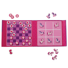 Crocodile Creek - Magnetic Game - Tic Tac Toe & Checkers - Unicorn