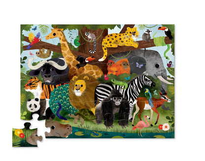 Crocodile Creek - Classic Floor Puzzle 36 pc - Jungle Friends