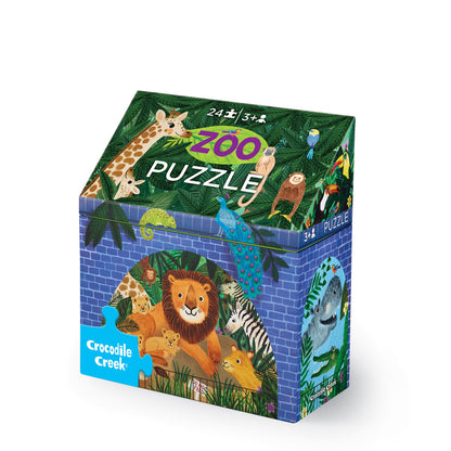 Crocodile Creek - Little Building Puzzle 24pc - Zoo