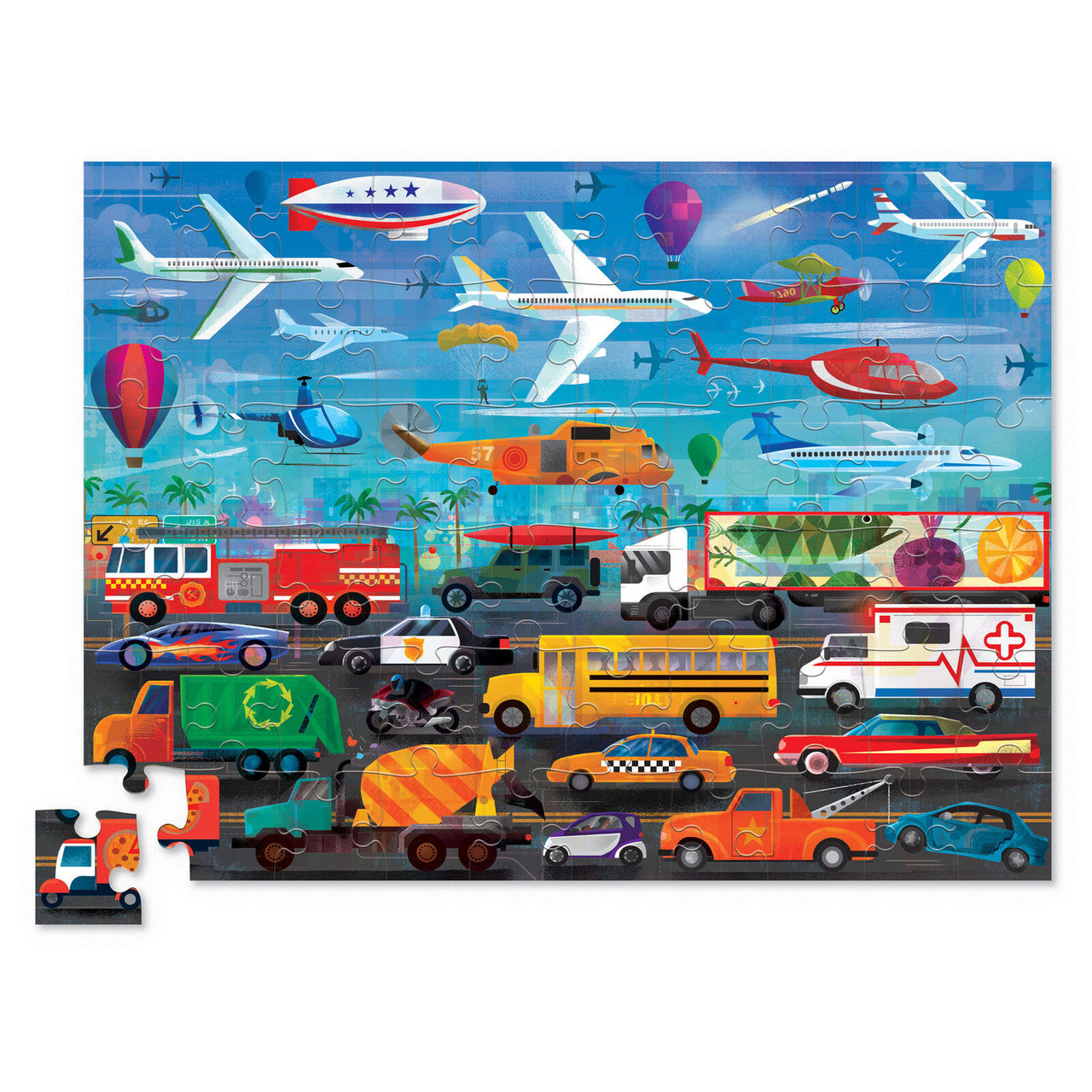 Crocodile Creek - Above & Below 60pc - Things that Go Puzzle