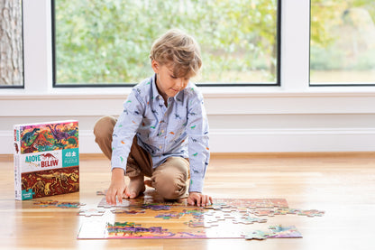 Crocodile Creek - Above & Below - Dinosaur World Puzzle 48pc