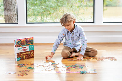 Crocodile Creek - Above & Below - Dinosaur World Puzzle 48pc