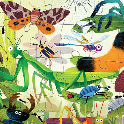 Crocodile Creek 50pc Holographic Puzzle - Backyard Bugs