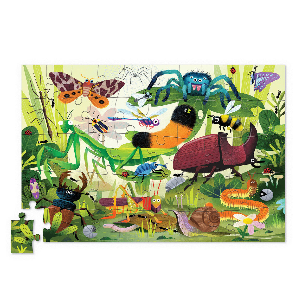 Crocodile Creek 50pc Holographic Puzzle - Backyard Bugs