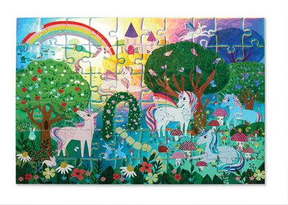Crocodile Creek Foil Puzzle 60 pc - Sparkling Unicorn