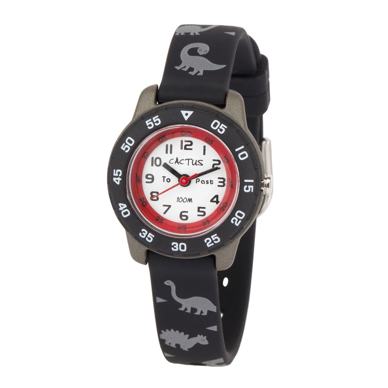 Cactus Junior - Time Teacher Watch - Black / Dinosaur