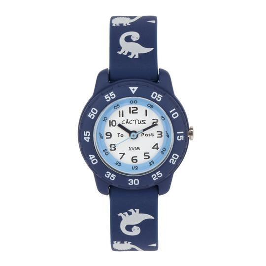 Cactus Junior - Time Teacher Watch - Blue / Dinosaur