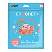 Avenir Dancing Octopus Crochet Keychain DIY craft kit displayed on a white backgr