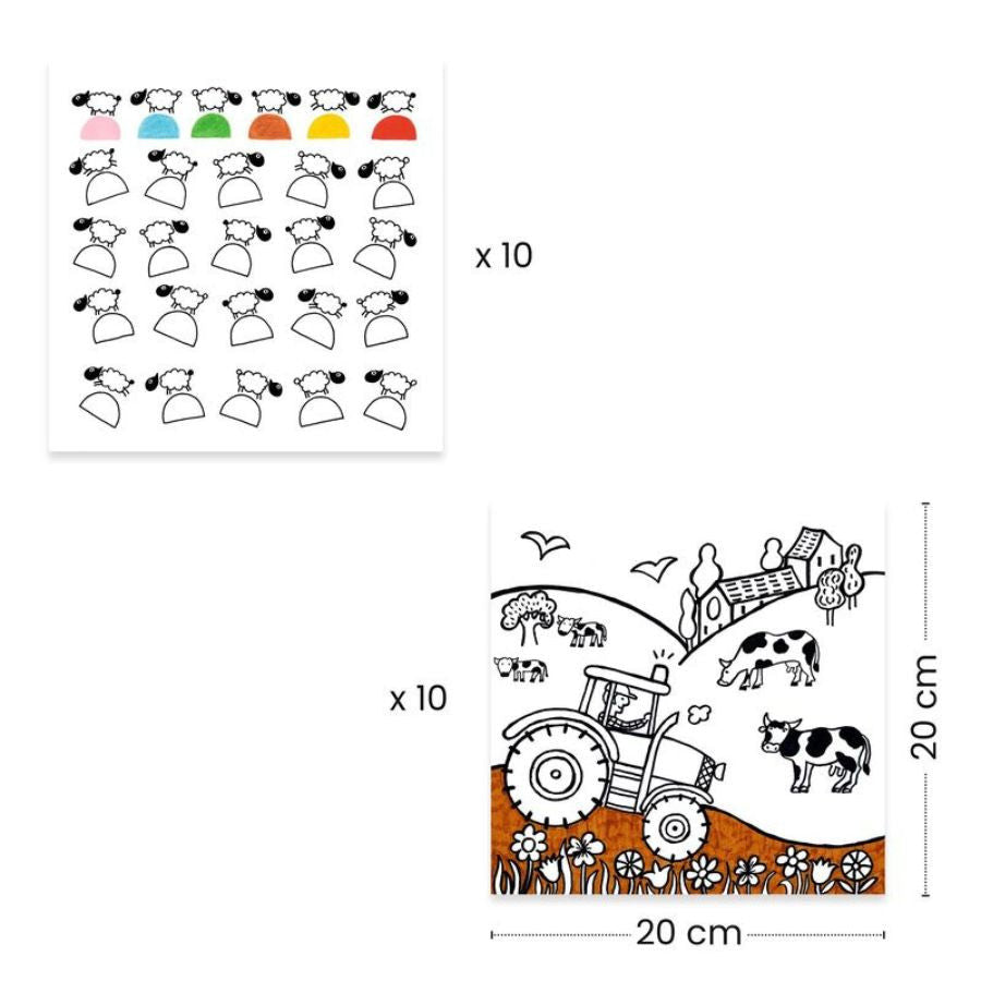 Djeco -  Farm Colouring Dispenser
