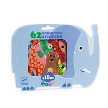 Djeco - Safari Animals 62 Sticker Set