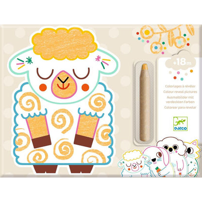 Djeco - Domestic Animals Colour Reveal Set