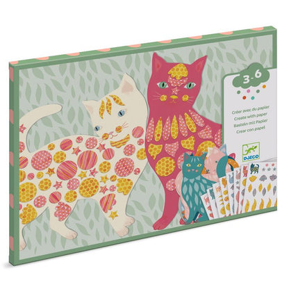 Djeco - Elodie's Cute Cats Create with Paper Craft