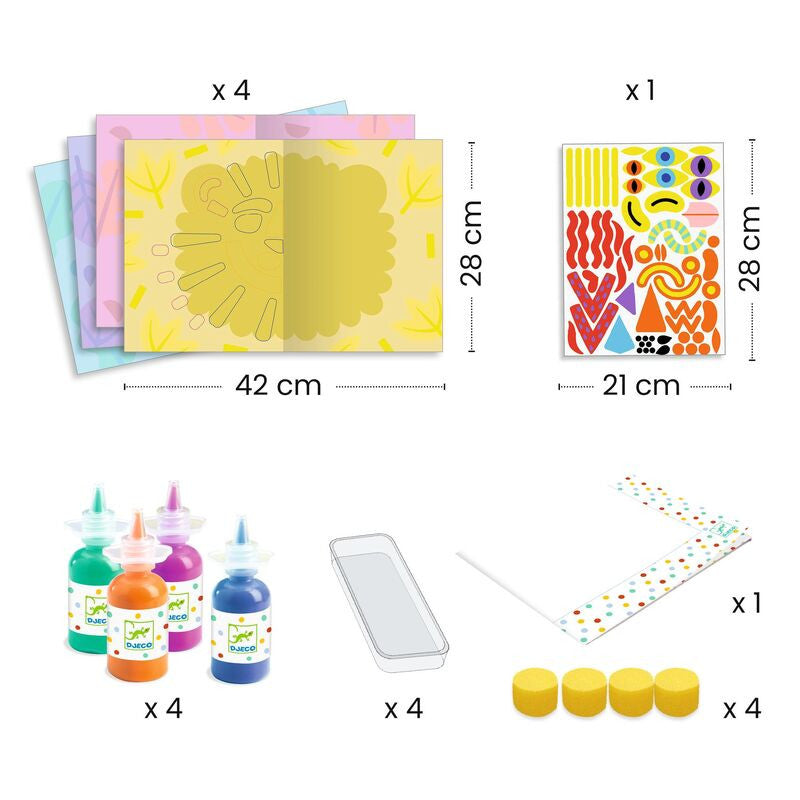 Djeco -	To Smooth and Squish Painting Set