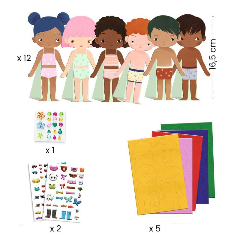 Djeco - Soft Dress Up Collage Set Purple