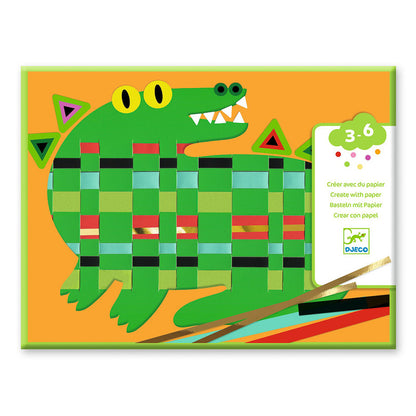 Djeco - Animal Create with Paper Weaving Set
