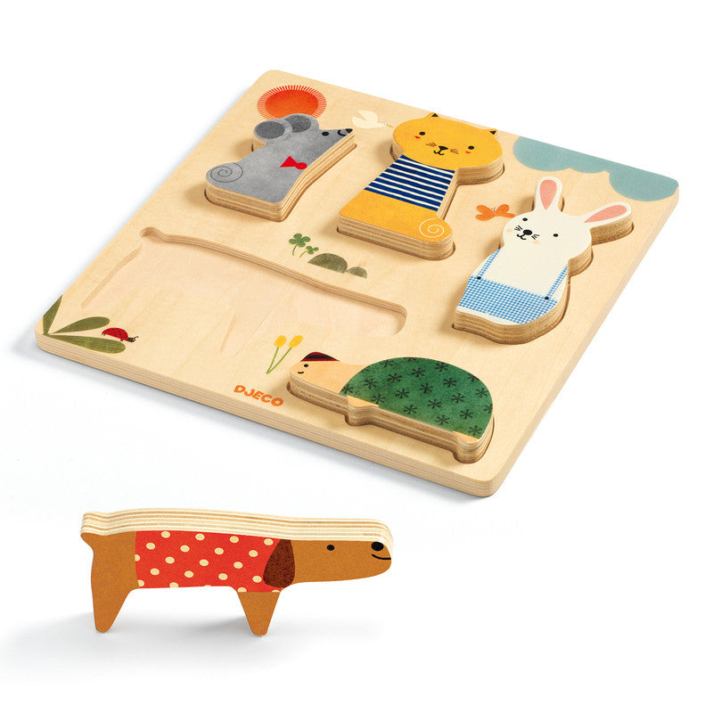 Djeco - WoodyPet Animal Wooden Puzzle