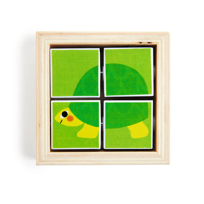 Djeco - Tournibist Wooden Swivel Puzzles Pieces in Frame