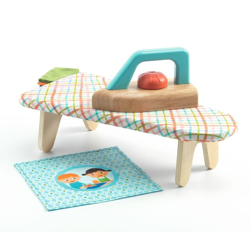 Djeco - Ironing Board with Clothes to Iron - 8pc