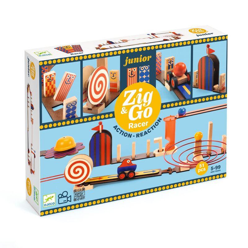 Djeco - Zig & Go Junior Racer Set - 52pc