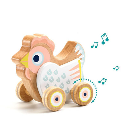 Djeco - BabySing Hen on Wheels