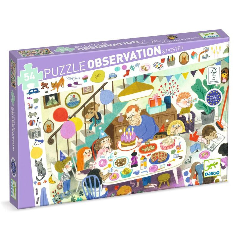 Djeco - Birthday Party Observation Puzzle 54 pce