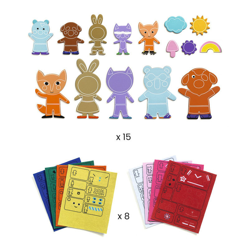 Djeco - Do It Yourself - Funky Family Magnets