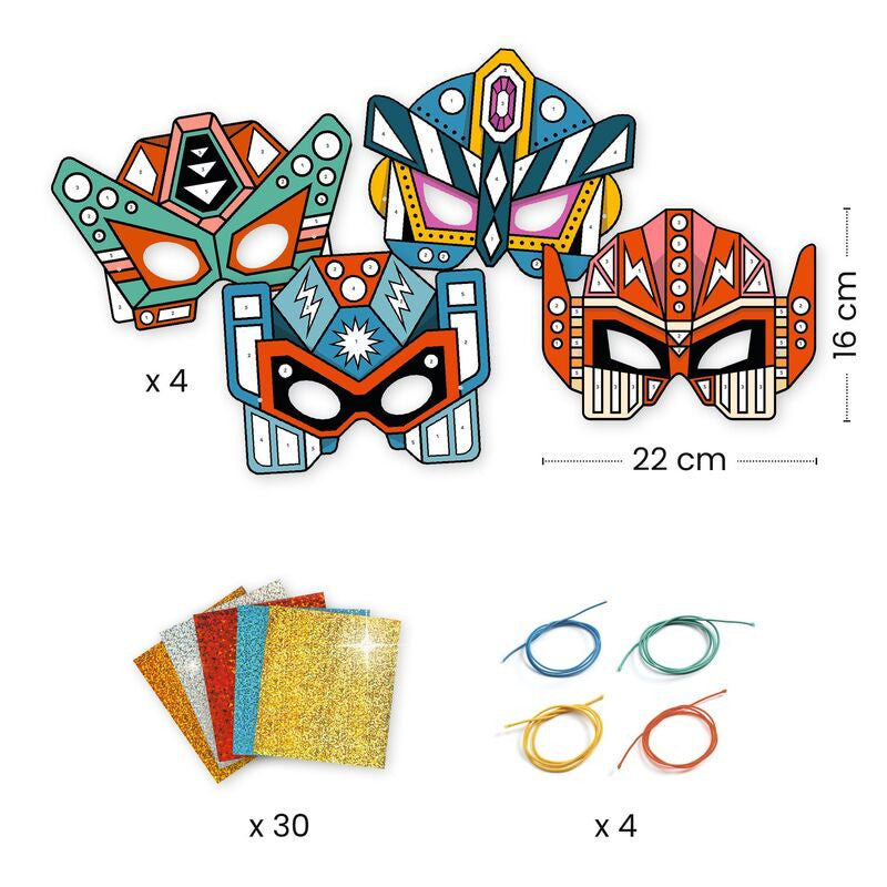 Djeco - Do It Yourself - Super Robots Metallic Foil Masks