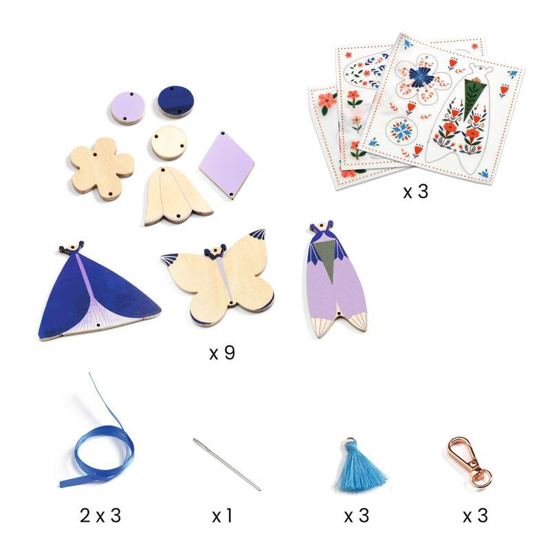 Djeco - Do It Yourself - Butterflies Bag Charms