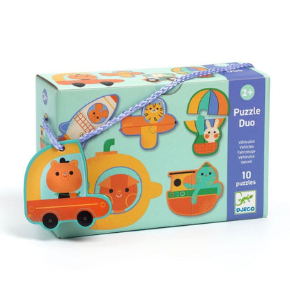 Djeco - Vehicles Duo Puzzle - 10 x 2pc