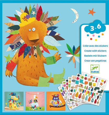 Djeco - Create Animal Stickers