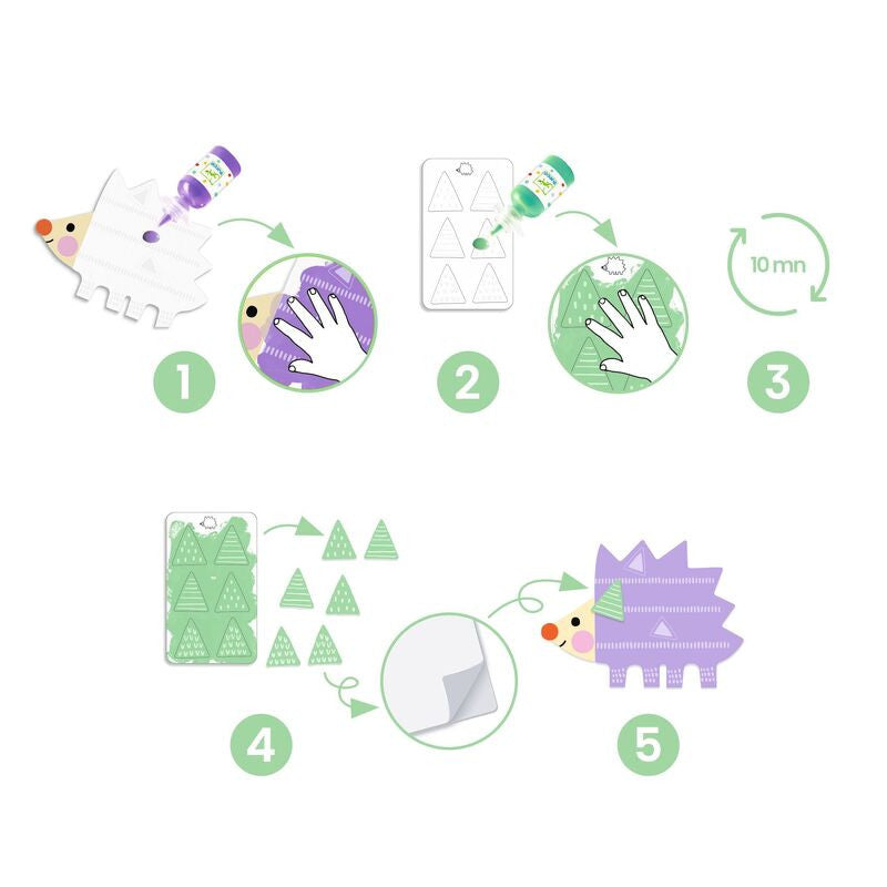 Djeco - Small Forms Magic Finger Painting Set