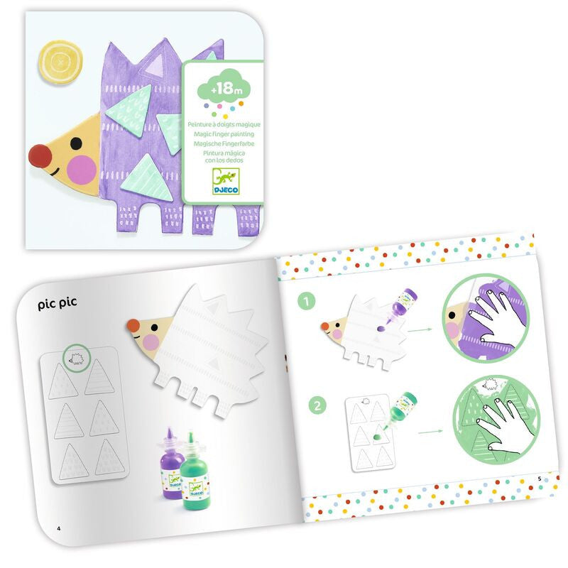 Djeco - Small Forms Magic Finger Painting Set
