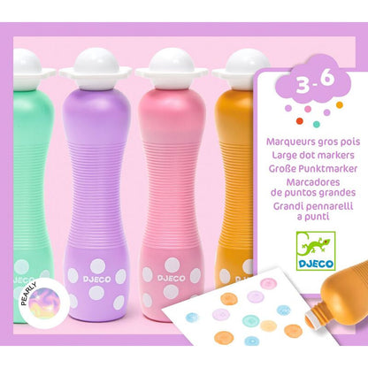 Djeco - Pearl-effect Foam Markers 4pk