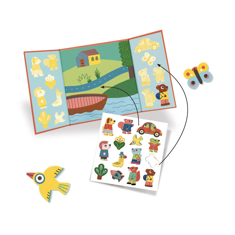 Djeco - Animal Stickers *Very Minor Damage in Corner*