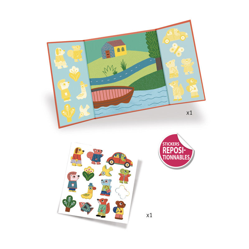Djeco - Animal Stickers *Very Minor Damage in Corner*