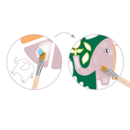Djeco - Wild Ones Animal Palette Painting Set with Palette