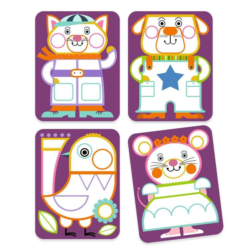 Djeco - Chubby Cheeks Animal Painting Set with Palette