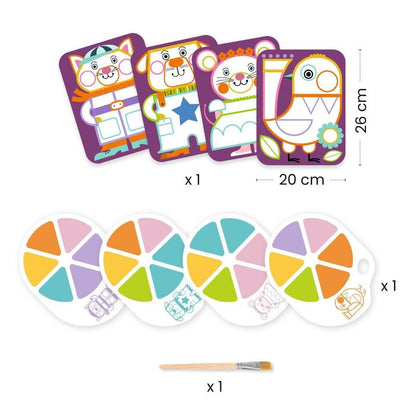 Djeco - Chubby Cheeks Animal Painting Set with Palette