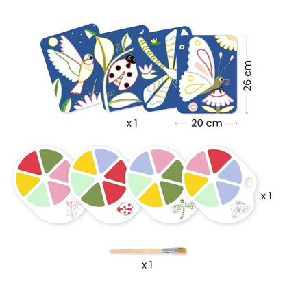Djeco - Creepy Crawlies Bug Palette Painting Set