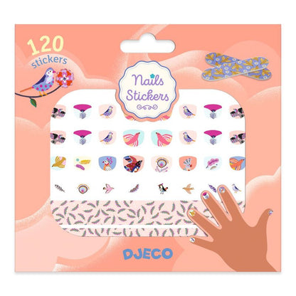 Djeco - 120 Feather Nail Stickers