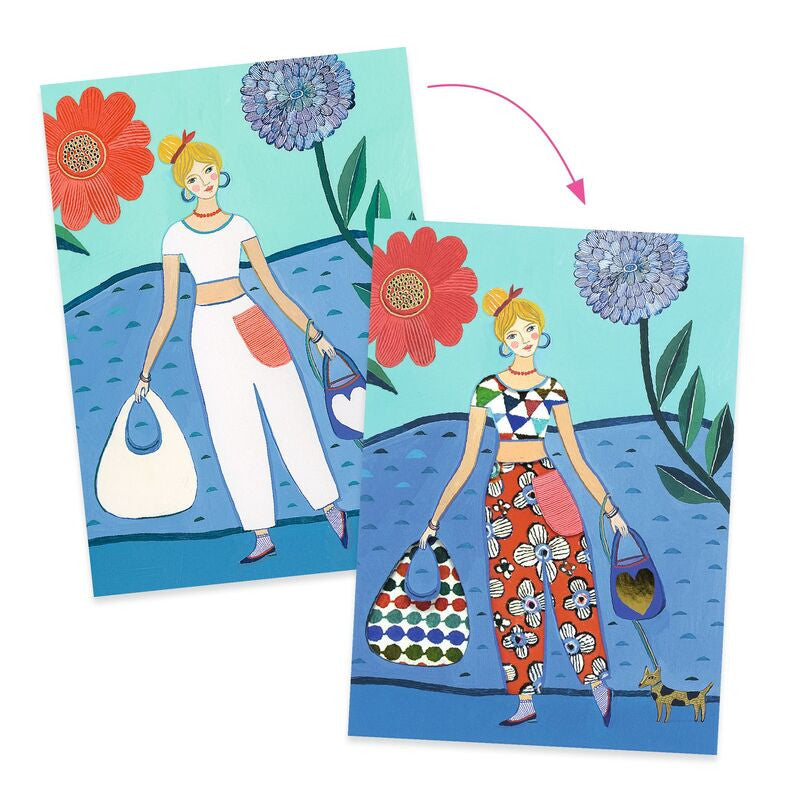 Djeco - Wax Trend Fashion Patterned Collage