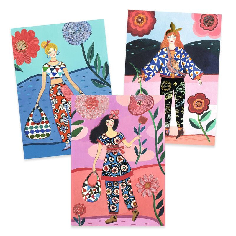 Djeco - Wax Trend Fashion Patterned Collage