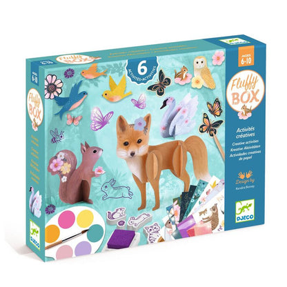 Djeco - Fluffy Animals Art & Craft Activity Box