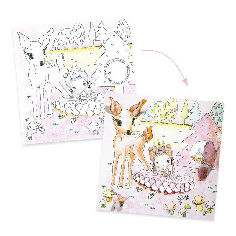 Djeco - Pupis Little Doors Colouring Surprise Kit